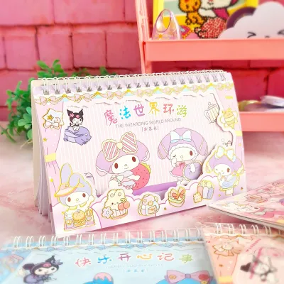 Sanrio Cartoon Cute Melody Sticker Book